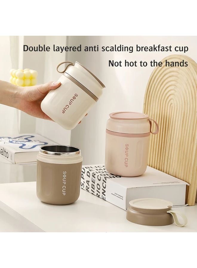 Pink Stainless Steel Insulated Food Jar Leak Proof Easy Clean Travel Office Soup Cup - Image 4